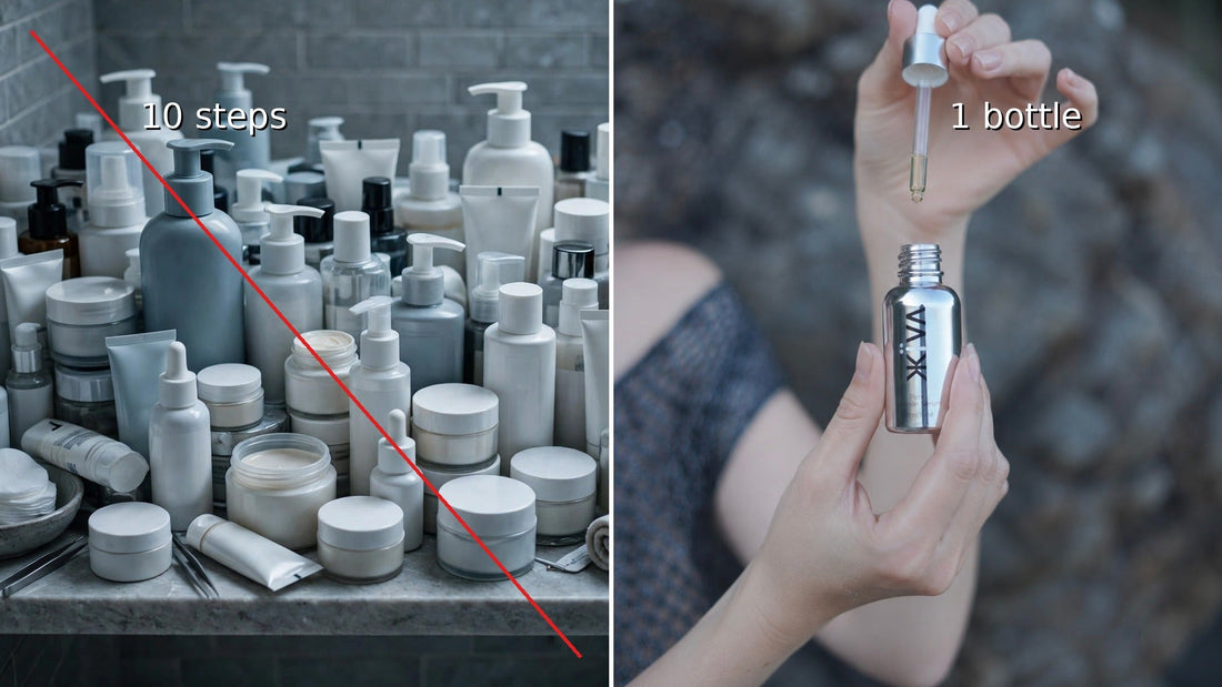 Minimal Skincare Routine: From 10 Steps to One Bottle